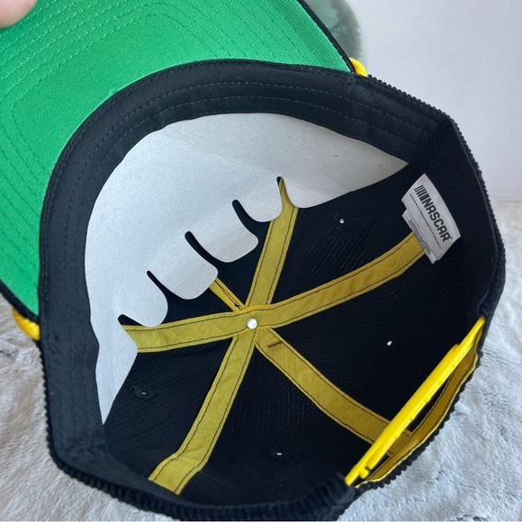 NASCAR Racing Corduroy  Cap - Black and Yellow New Hat - Picture 8 of 8